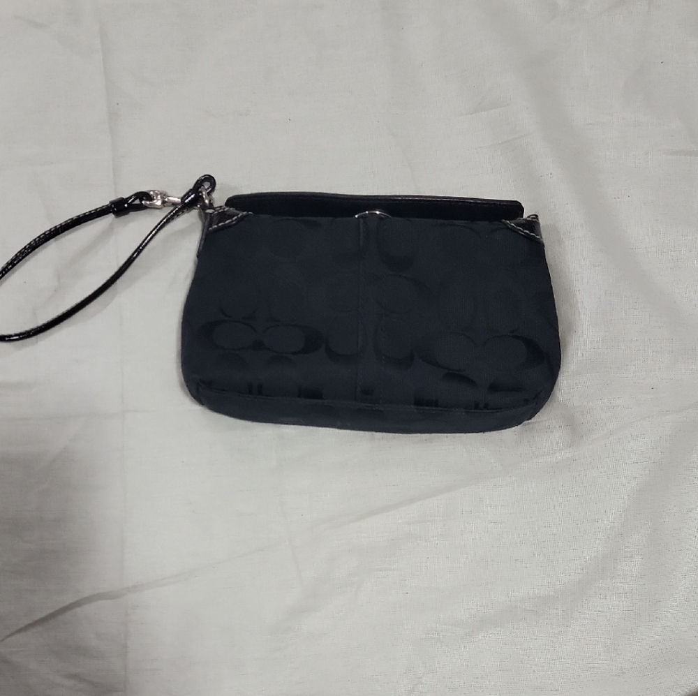 Coach Black Wristlet Clutch